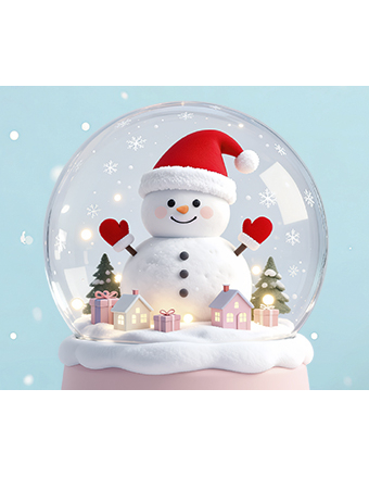 눈 내리는 스노우볼 만들기